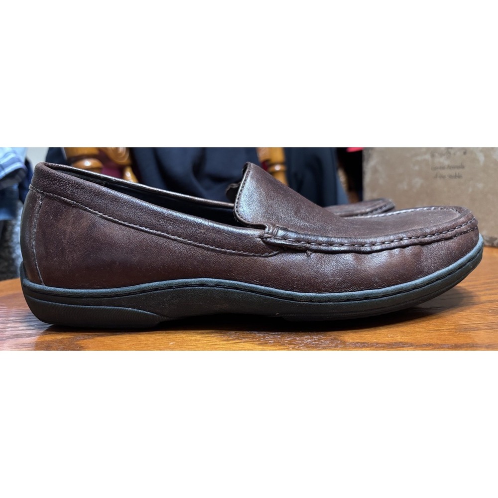 Cole Haan Men's‎ Keating Venetian II Loafers Size 9M Brown Leather Moc Toe Shoes